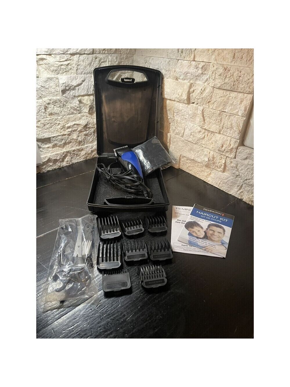 Remington HC 2000 Electric Hair Clippers Adjustable, Case, Manual, Accessories